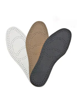 2 Pairs Sweat-absorption Breathable Leather Footbed