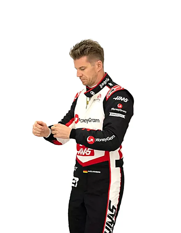 2024 Nico Hulkenberg Haas F1 Race Suit REPLICA