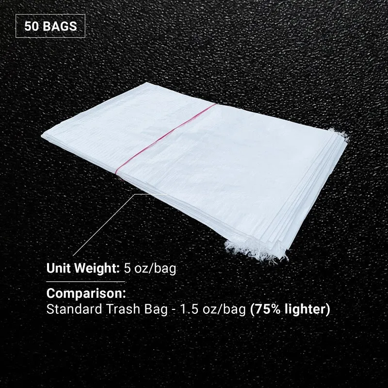 31" x 45" Large Sandbags [100 lbs Capacity] - 6 Mil Contractor Trash Bags