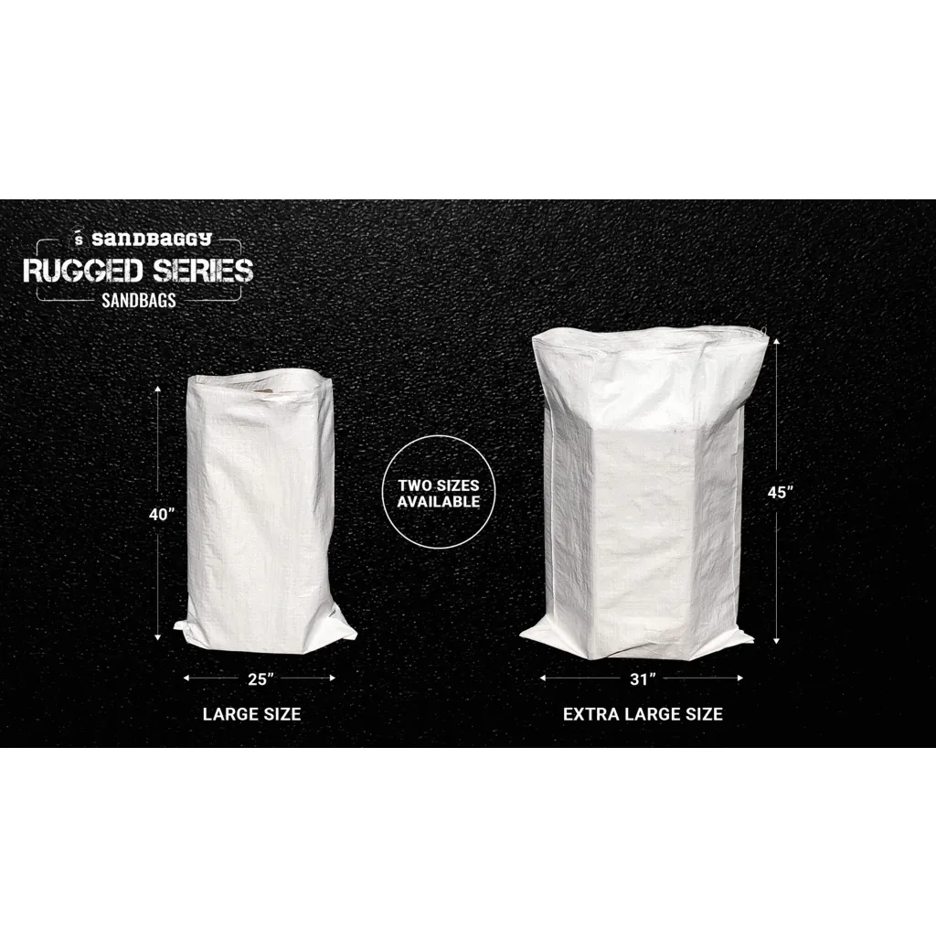 31" x 45" Large Sandbags [100 lbs Capacity] - 6 Mil Contractor Trash Bags