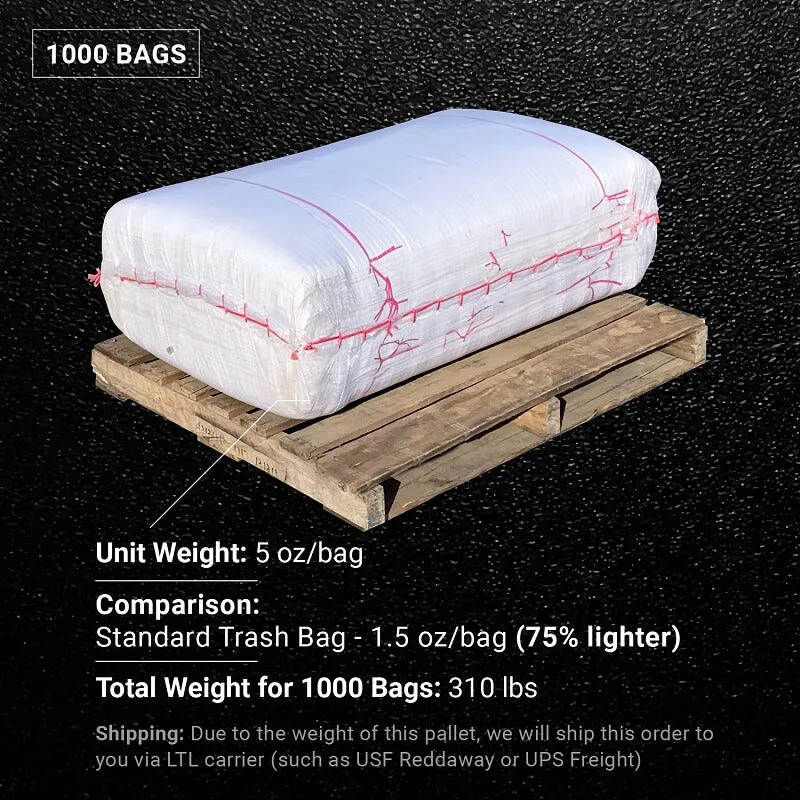 31" x 45" Large Sandbags [100 lbs Capacity] - 6 Mil Contractor Trash Bags