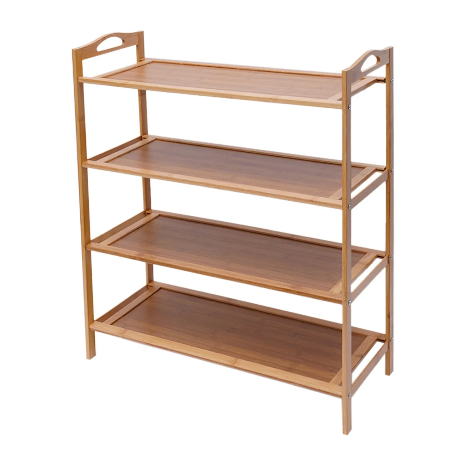 4-Tier Bamboo Shoe Rack with 23.6 Inch Width for Living Room, Bedroom, and Entryway