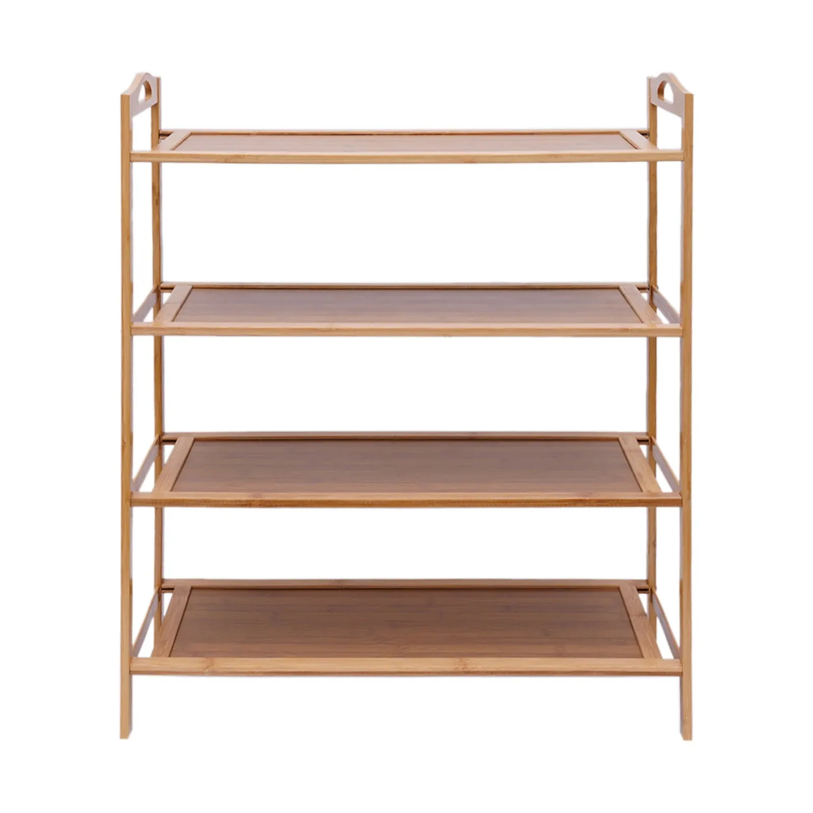 4-Tier Bamboo Shoe Rack with 23.6 Inch Width for Living Room, Bedroom, and Entryway