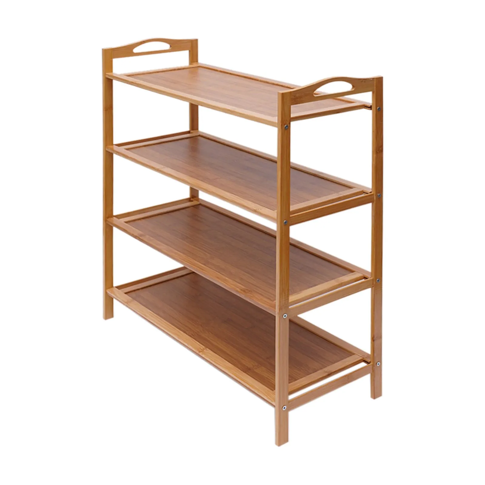 4-Tier Bamboo Shoe Rack with 23.6 Inch Width for Living Room, Bedroom, and Entryway