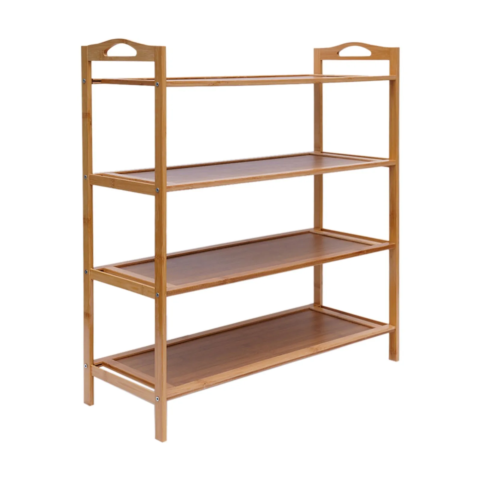 4-Tier Bamboo Shoe Rack with 23.6 Inch Width for Living Room, Bedroom, and Entryway