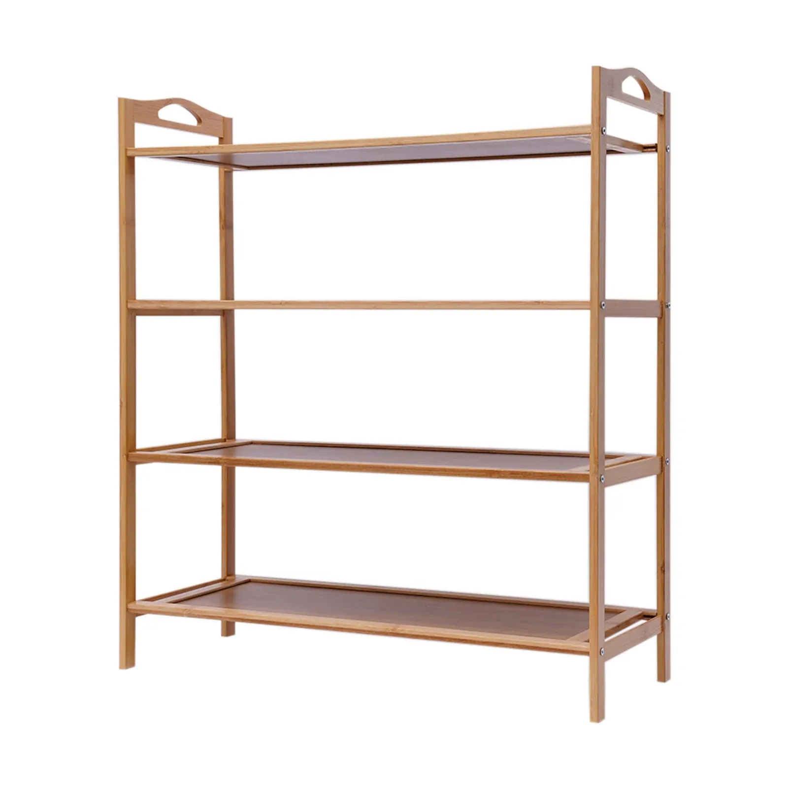 4-Tier Bamboo Shoe Rack with 23.6 Inch Width for Living Room, Bedroom, and Entryway