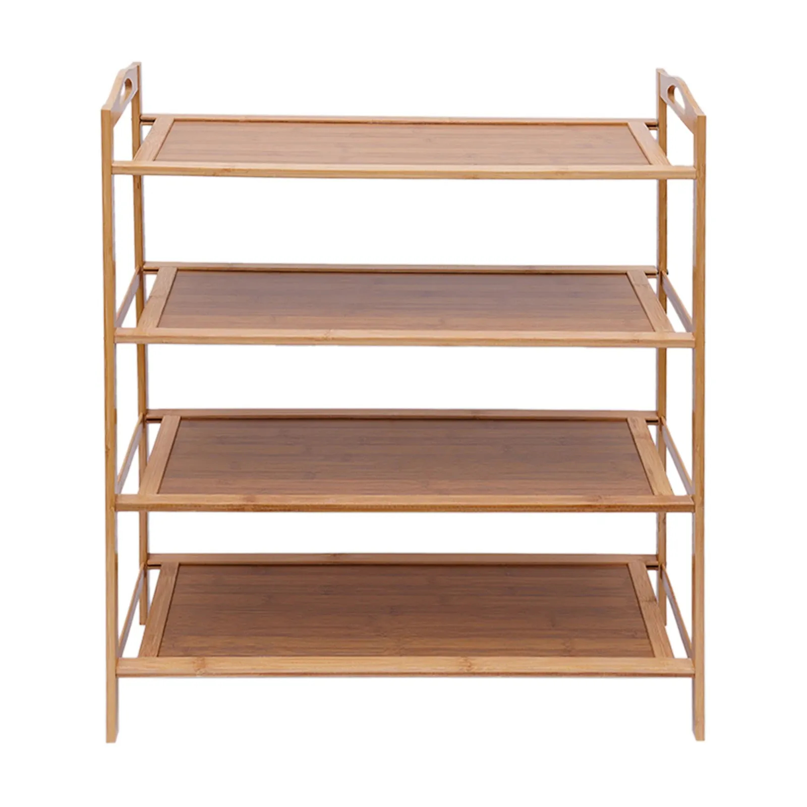 4-Tier Bamboo Shoe Rack with 23.6 Inch Width for Living Room, Bedroom, and Entryway