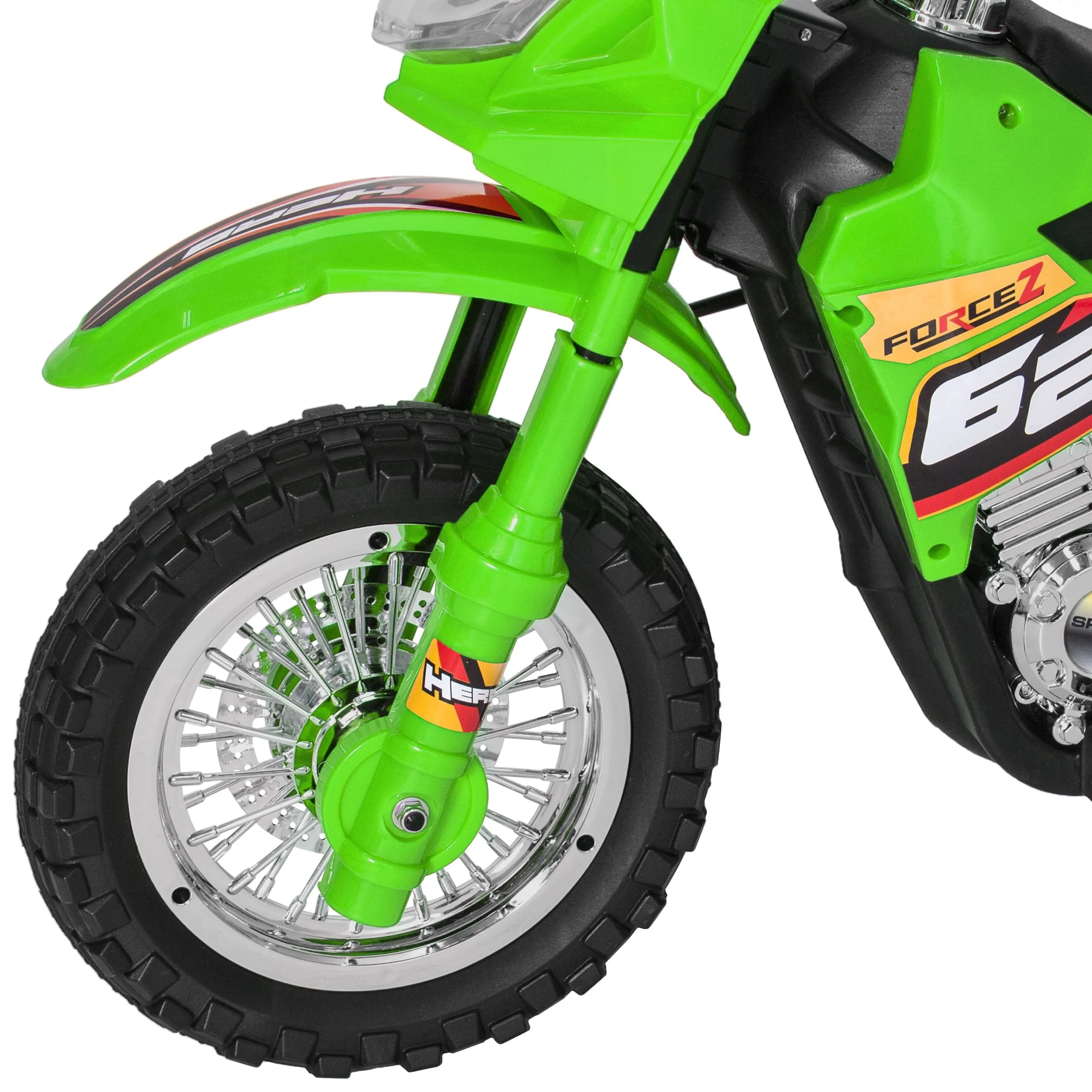 6V Kids Electric Ride-On Motorcycle Toy w/ Training Wheels, Lights, Music