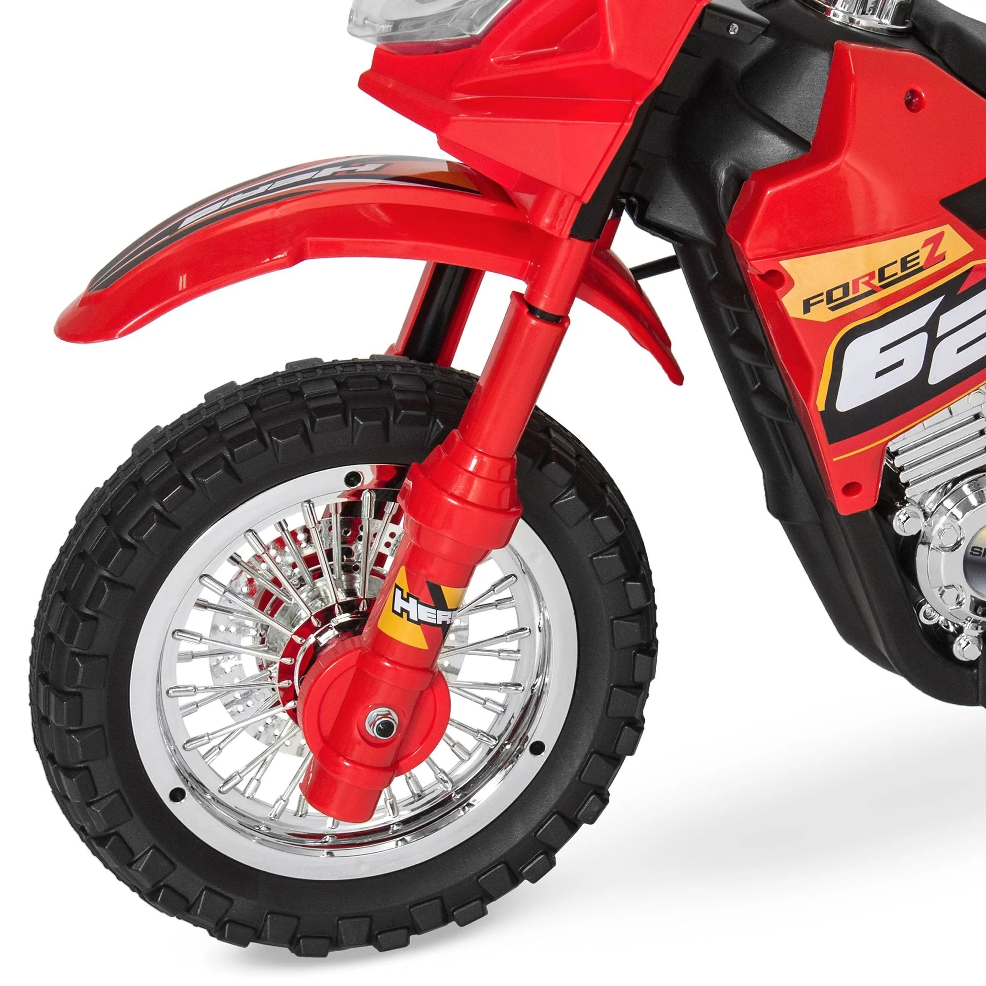 6V Kids Electric Ride-On Motorcycle Toy w/ Training Wheels, Lights, Music