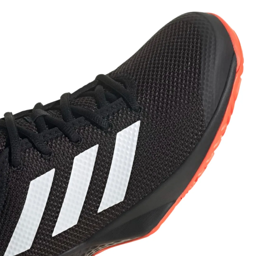 Adidas Court Flash Tennis Shoes - Core Black/Cloud White/Solar Red