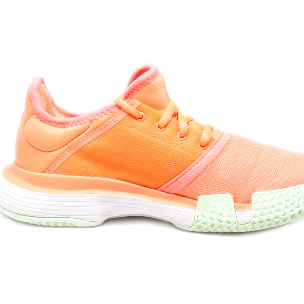 Adidas Scarpe Tennis Sport Shoes Fabric Orange Colour For Kids