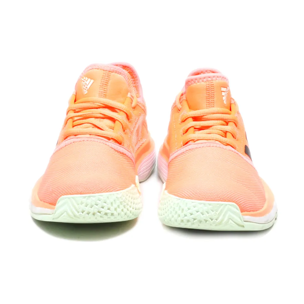 Adidas Scarpe Tennis Sport Shoes Fabric Orange Colour For Kids