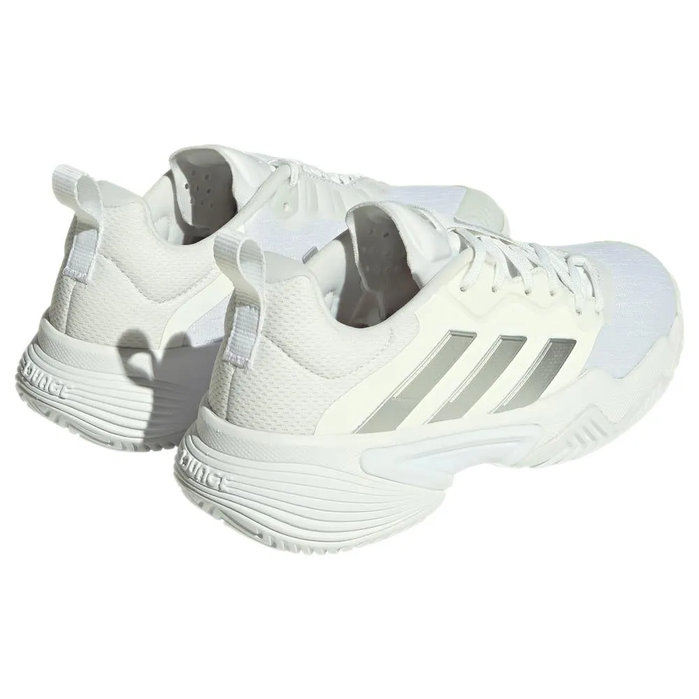 adidas Women's Barricade - Cloud White/Silver Metallic