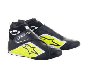 ALPINESTARS 2716022_158_10 SUPERMONO V2 Racing shoes, FIA 8856-2018, black/yellow fluo/white, Size 43