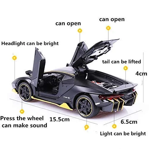 ARNIYAVALA Lamborghini Car Toy Die-cast Metal Car Model Car Pull Back car Super car with Openable Doors with Sound and Light for Birthdays Gift Party Decorations Great for Kids1:32 Scale