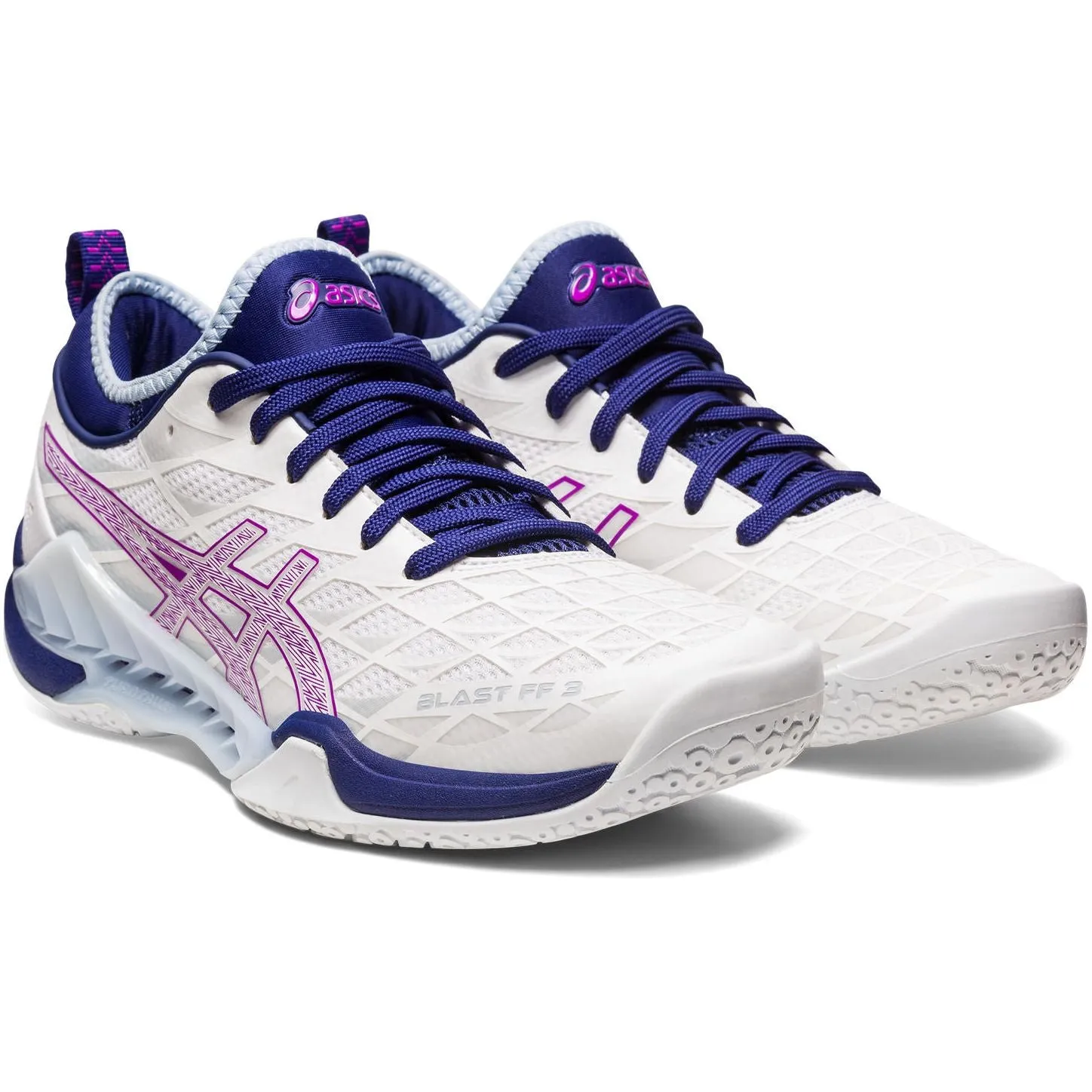 Asics Blast FF 3 Womens Indoor Court Shoes - White