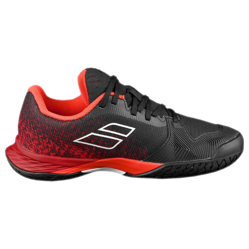 Babolat Junior Jet Mach 3 - AC - Black/Poppy Red