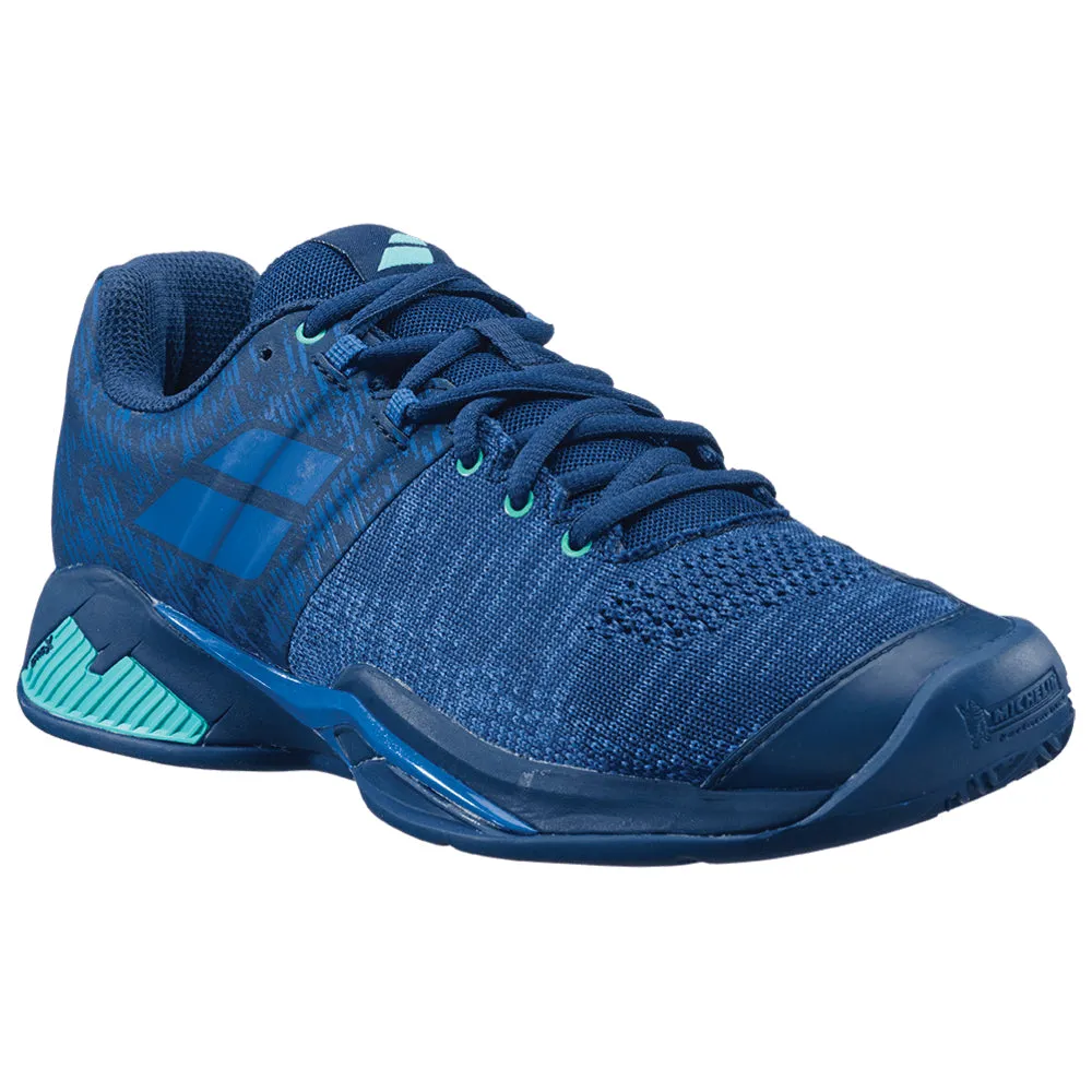 Babolat Propulse Blast Tennis Shoes (Mens) Clay - Dark Blue/Green