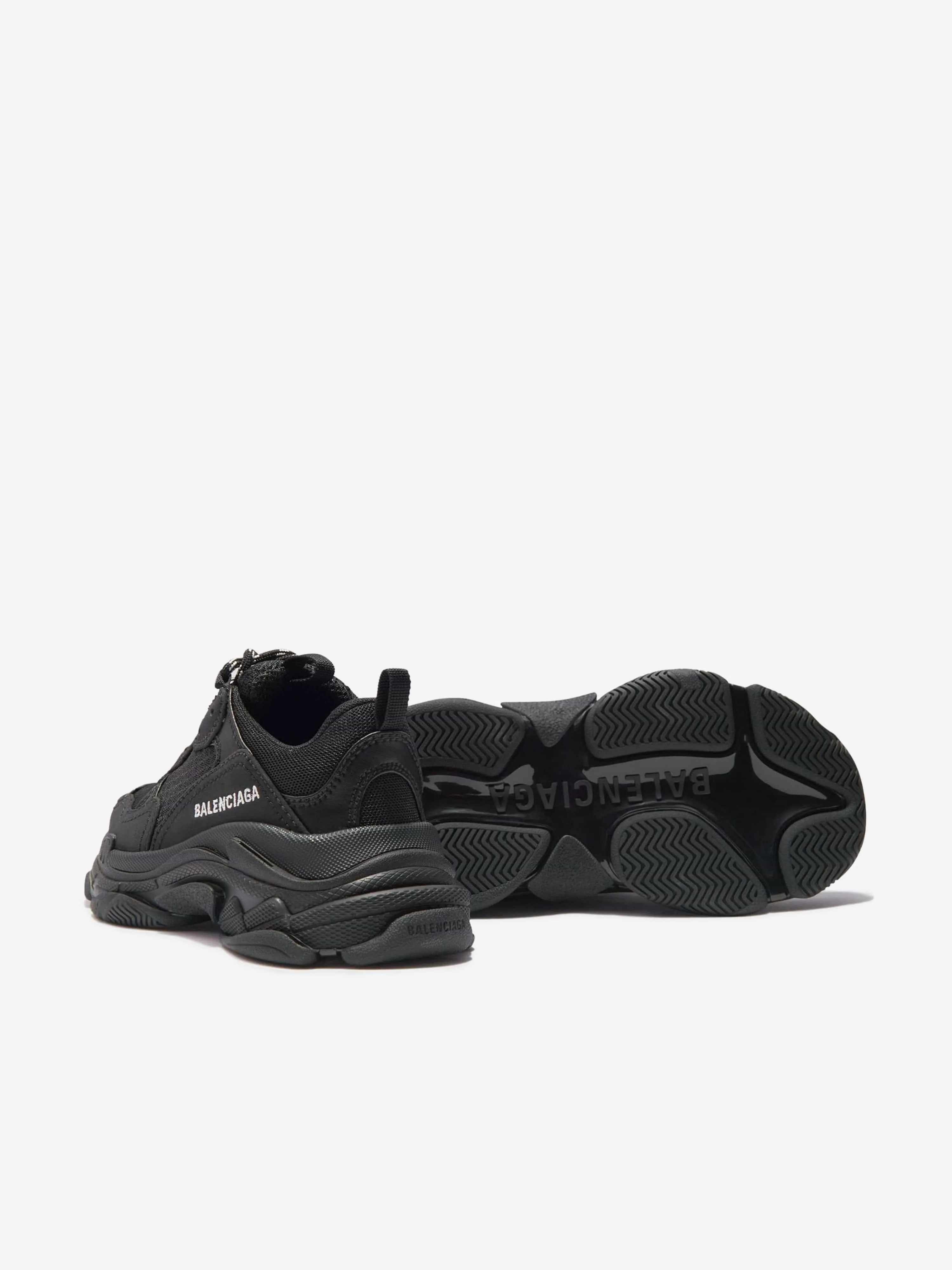 Balenciaga Kids Triple S Trainers in Black