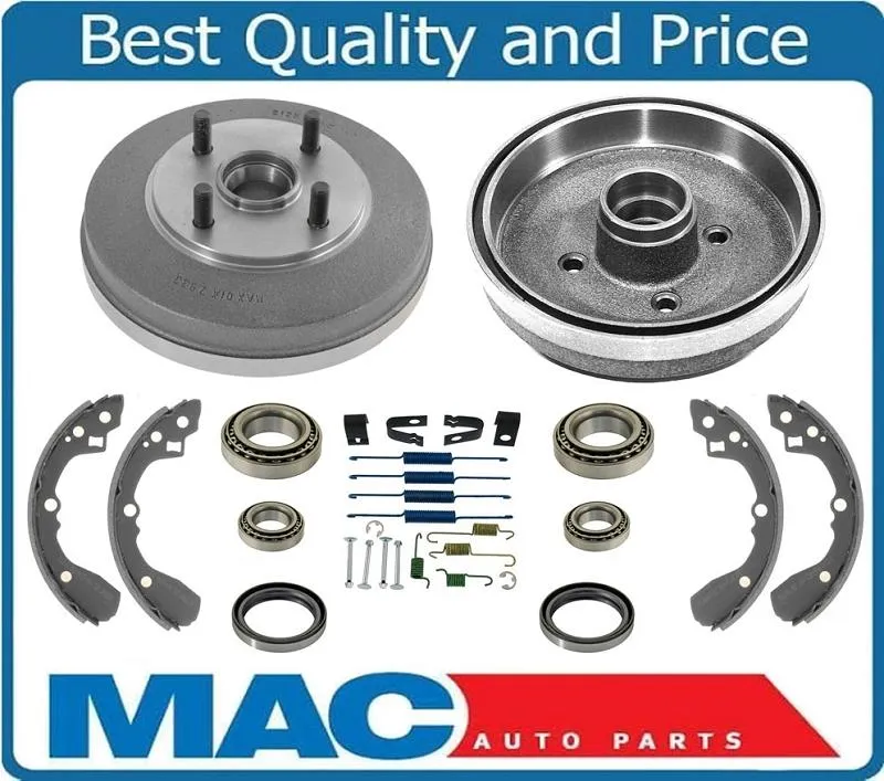 Braking New Brake Drums Shoes Springs Bearings WITH OUT ABS for Kia Rio 03-05