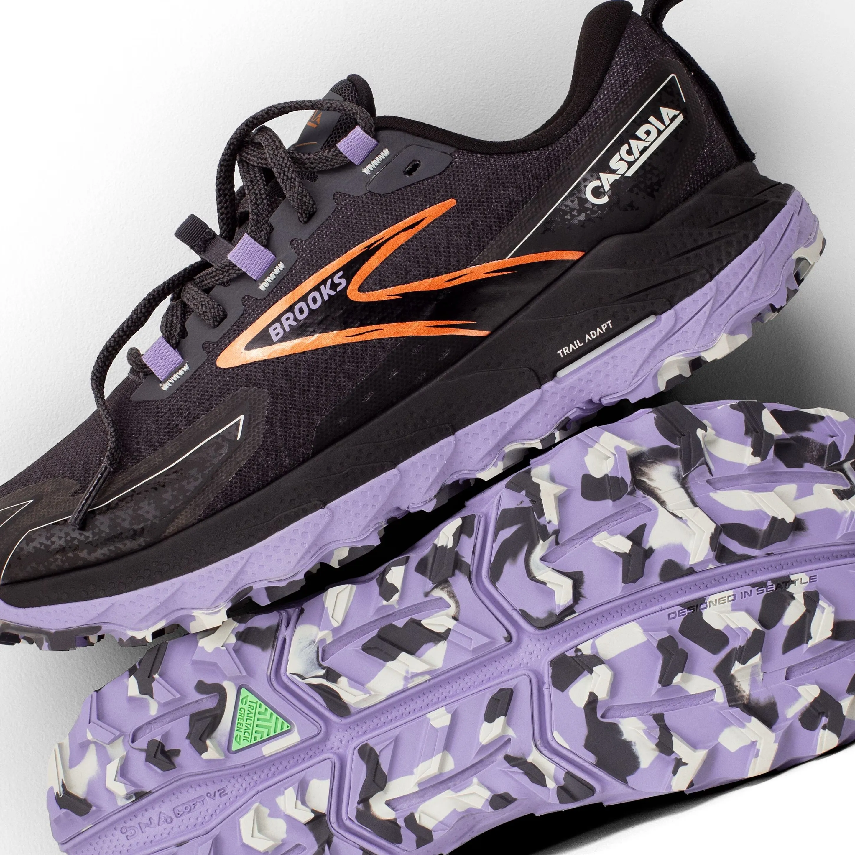 Brooks Cascadia 18 | Ebony / Lavender / Copper | Womens