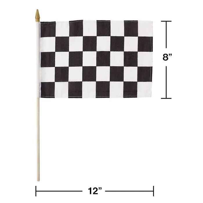 Bulk Black and White Check Cloth Racing Flag (12 per Case)