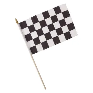 Bulk Black and White Check Cloth Racing Flag (12 per Case)