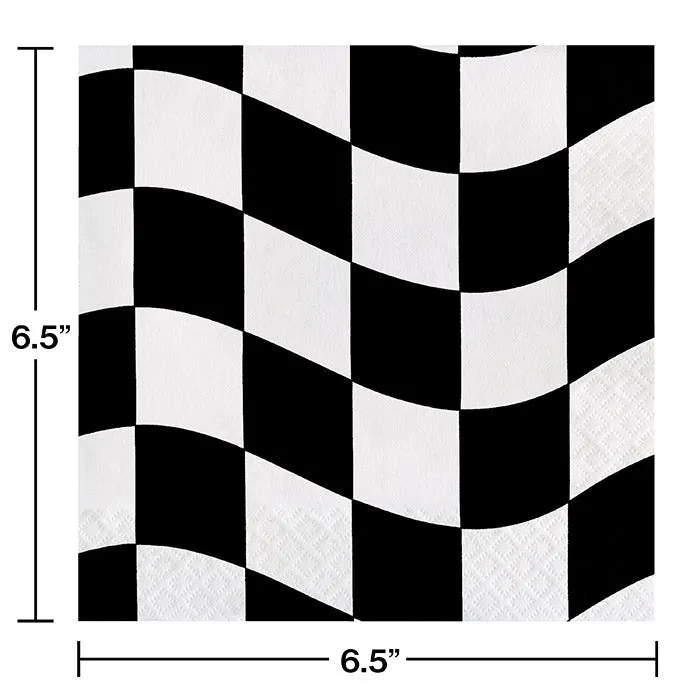 Bulk Black and White Check Luncheon Napkins (216 per Case)