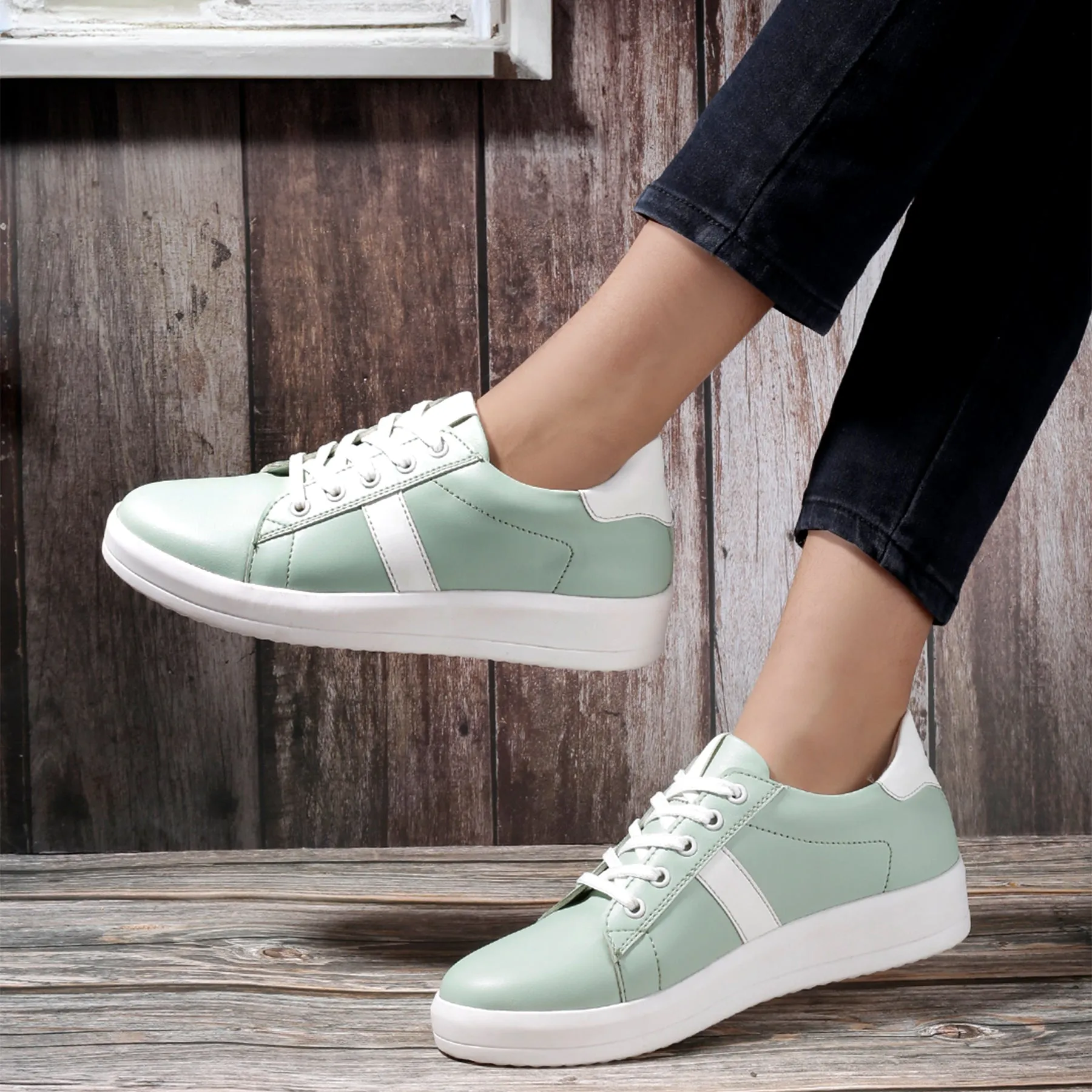 Bxxy Casual Sneaker Lace up Shoes For Women