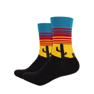 Cactus Printed Crew Length Socks