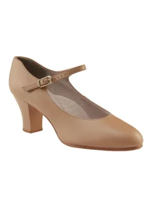 CAPEZIO 2 IN LEATHER CHARACTER SHOE (CARAMEL)