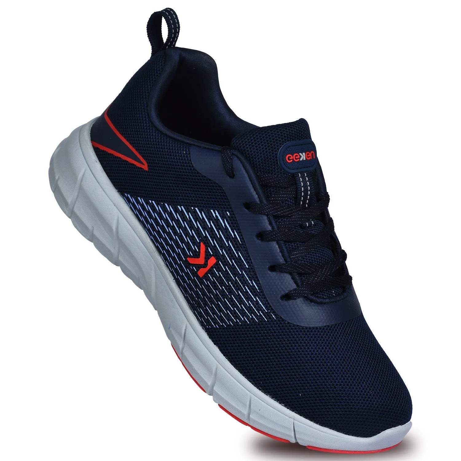 Eeken ESHGIA145 Navy Blue And Red Athleisure Shoes For Men