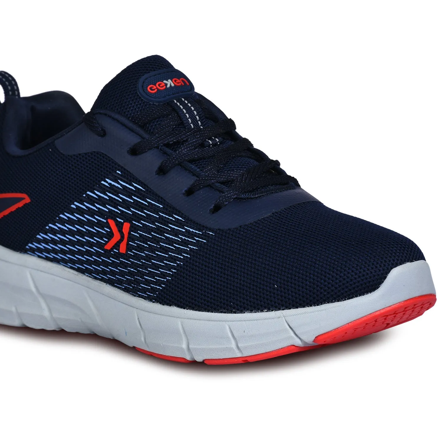 Eeken ESHGIA145 Navy Blue And Red Athleisure Shoes For Men