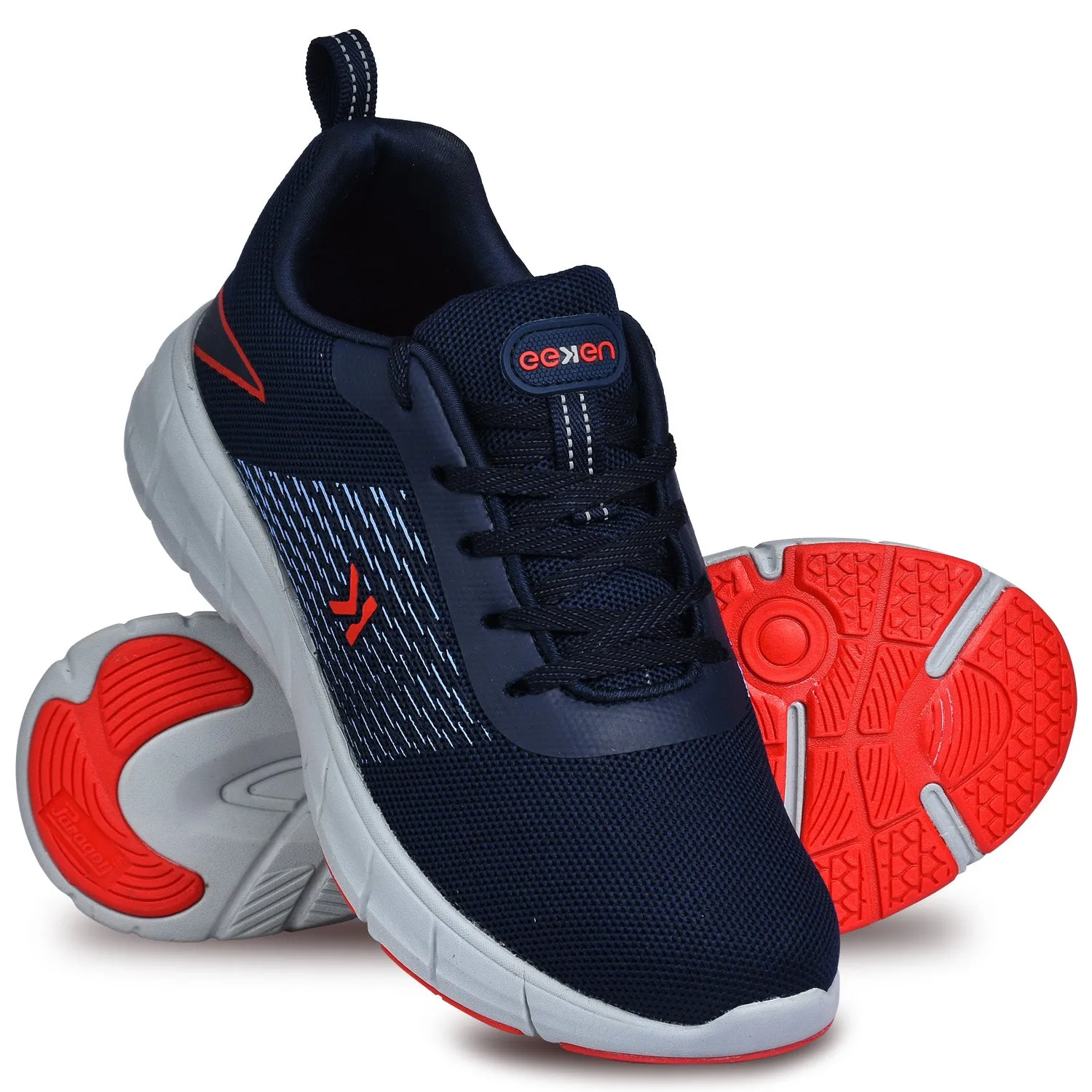 Eeken ESHGIA145 Navy Blue And Red Athleisure Shoes For Men