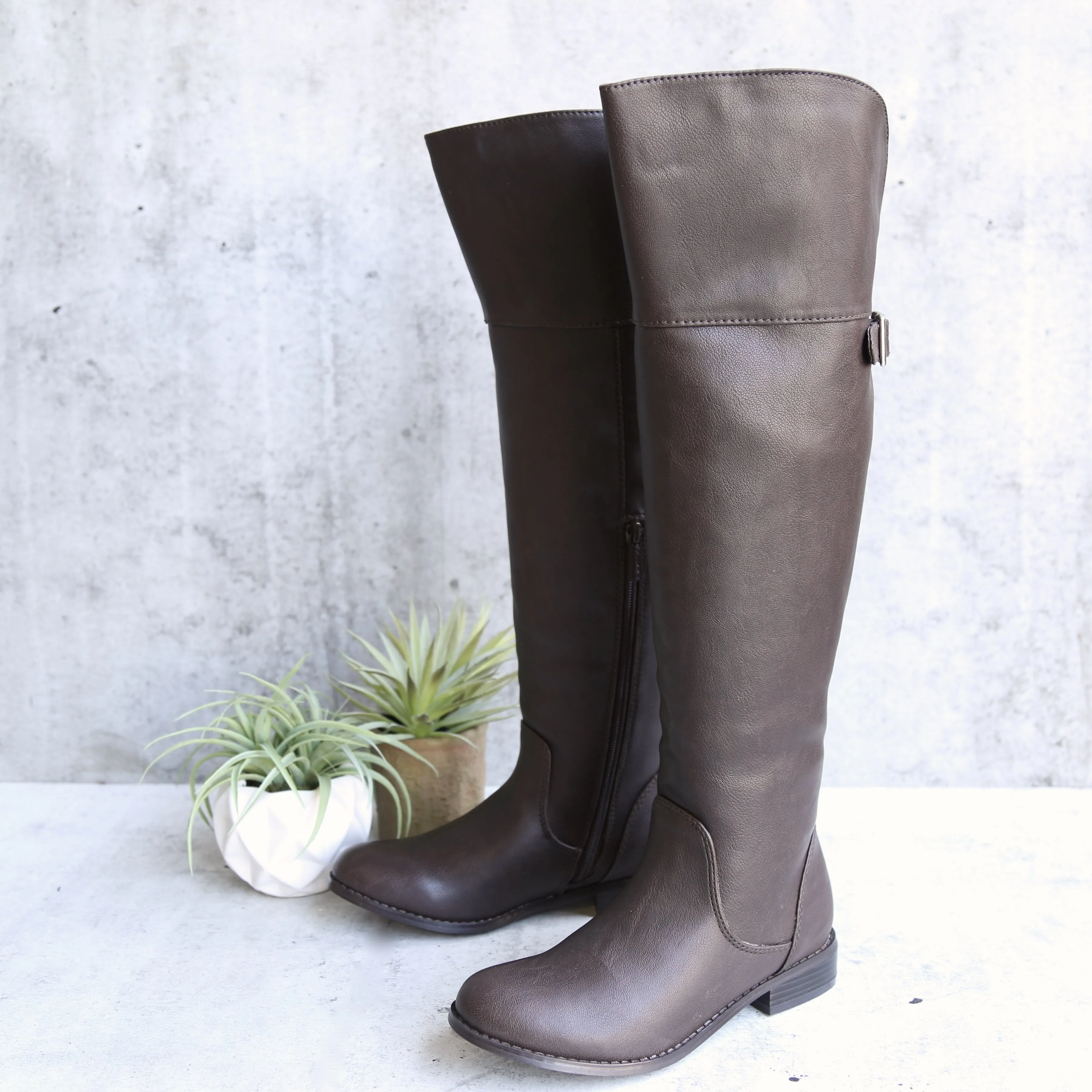 Final Sale - Estelle Motorcycle Riding Boots in Brown