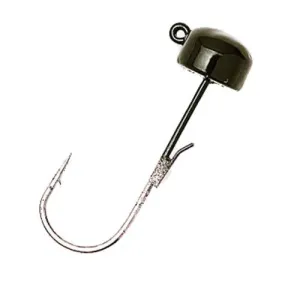 Finesse Shroomz Hooks - 1-10 oz Size, Green Pumpkin, Per 5