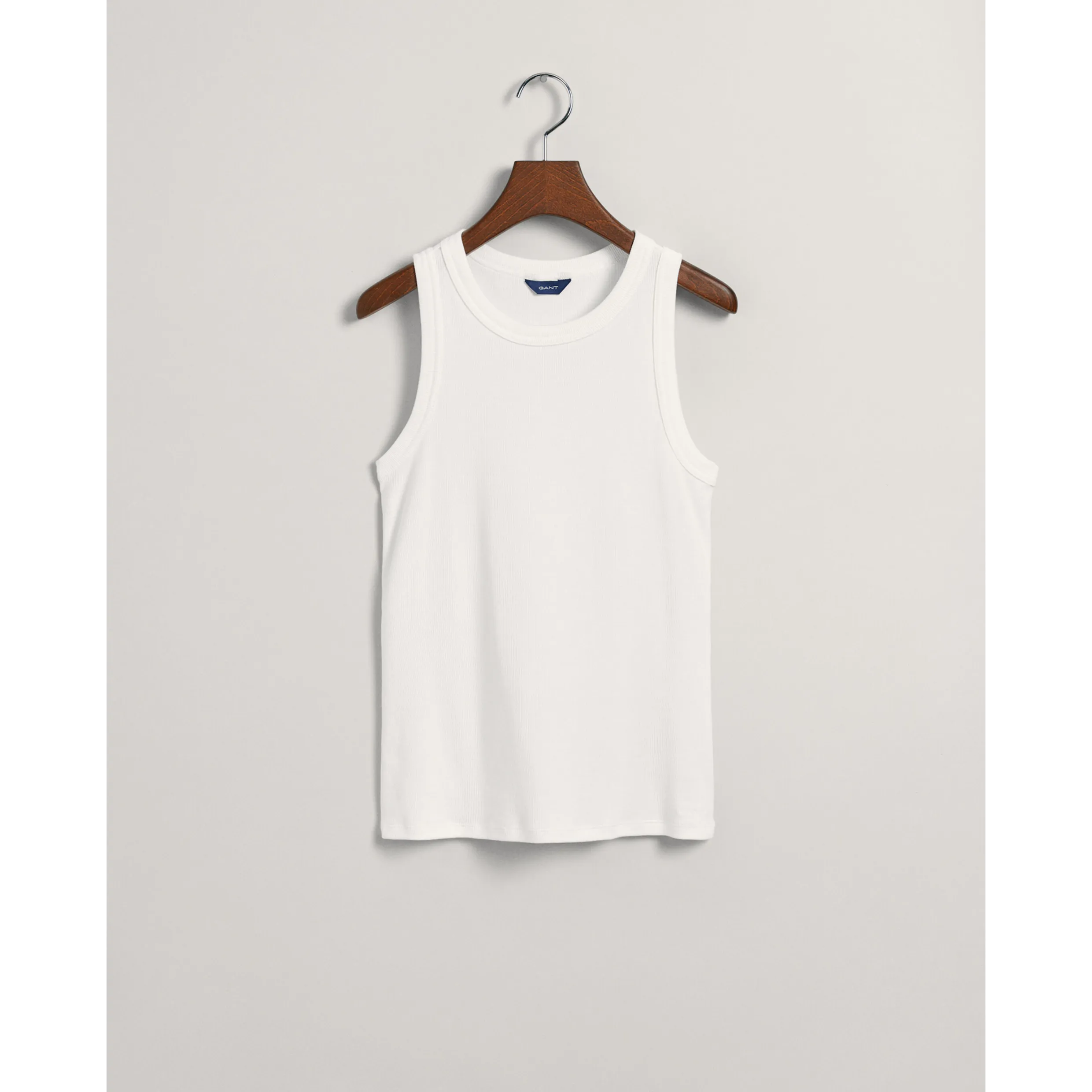 GANT Highneck Rib Tank In White 1407