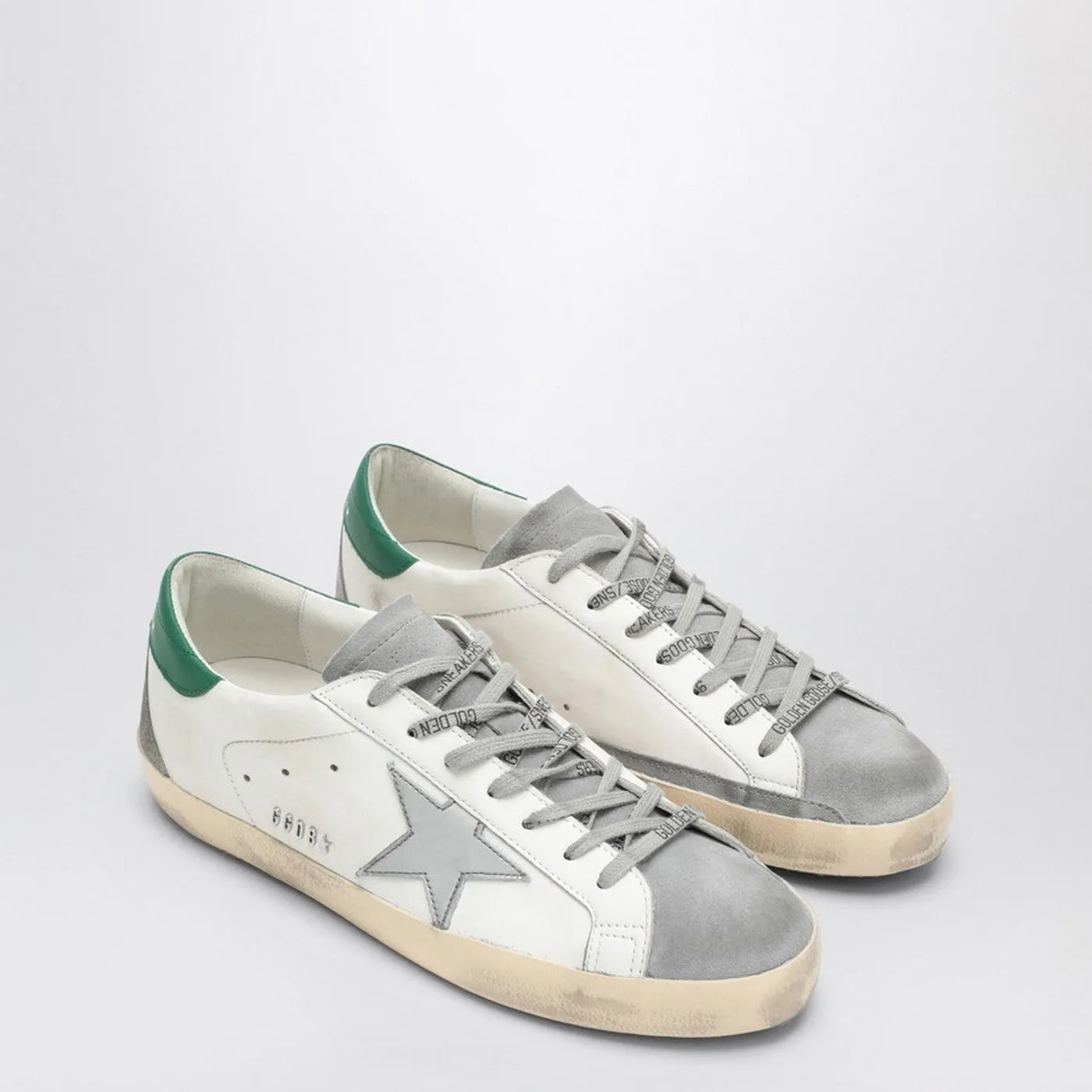 Golden Goose - Sneakers Super-Star - Blanc/Gris/Argent/Vert