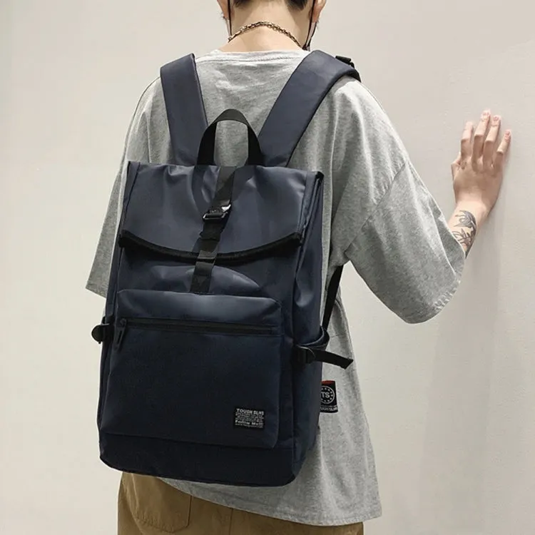 HAOSHUAI 810 Men Simple Leisure Travel Bag Computer Backpack(Blue)