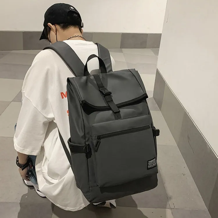 HAOSHUAI 810 Men Simple Leisure Travel Bag Computer Backpack(Grey)