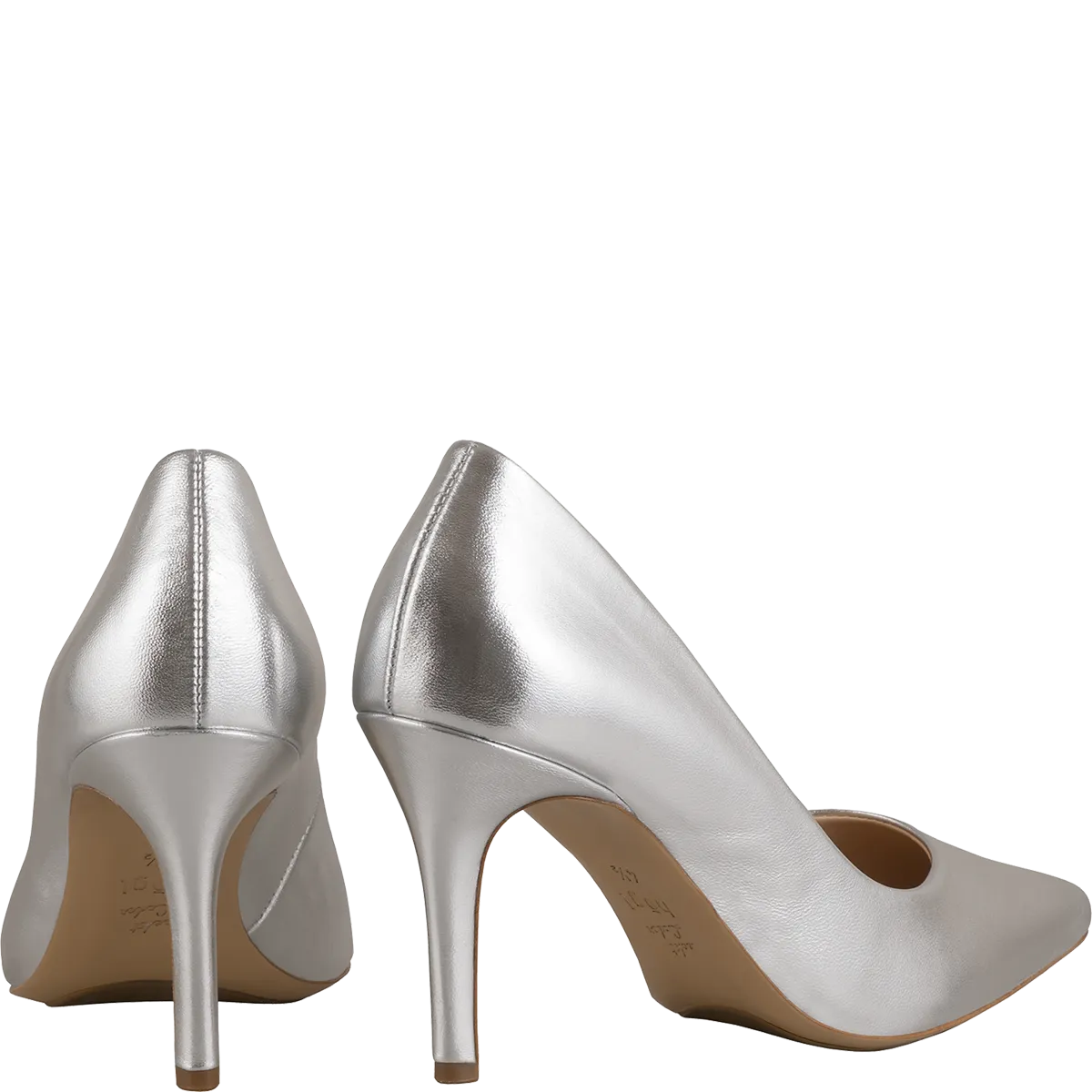 HOGL Silver Leather Stiletto Boulevard 70