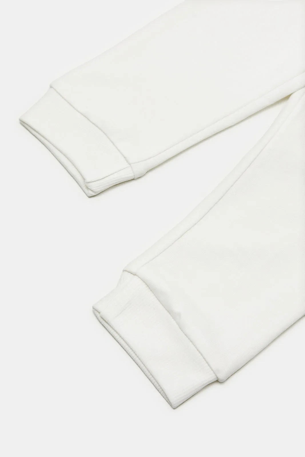 Infant Boys Ivory Plain Active Pants