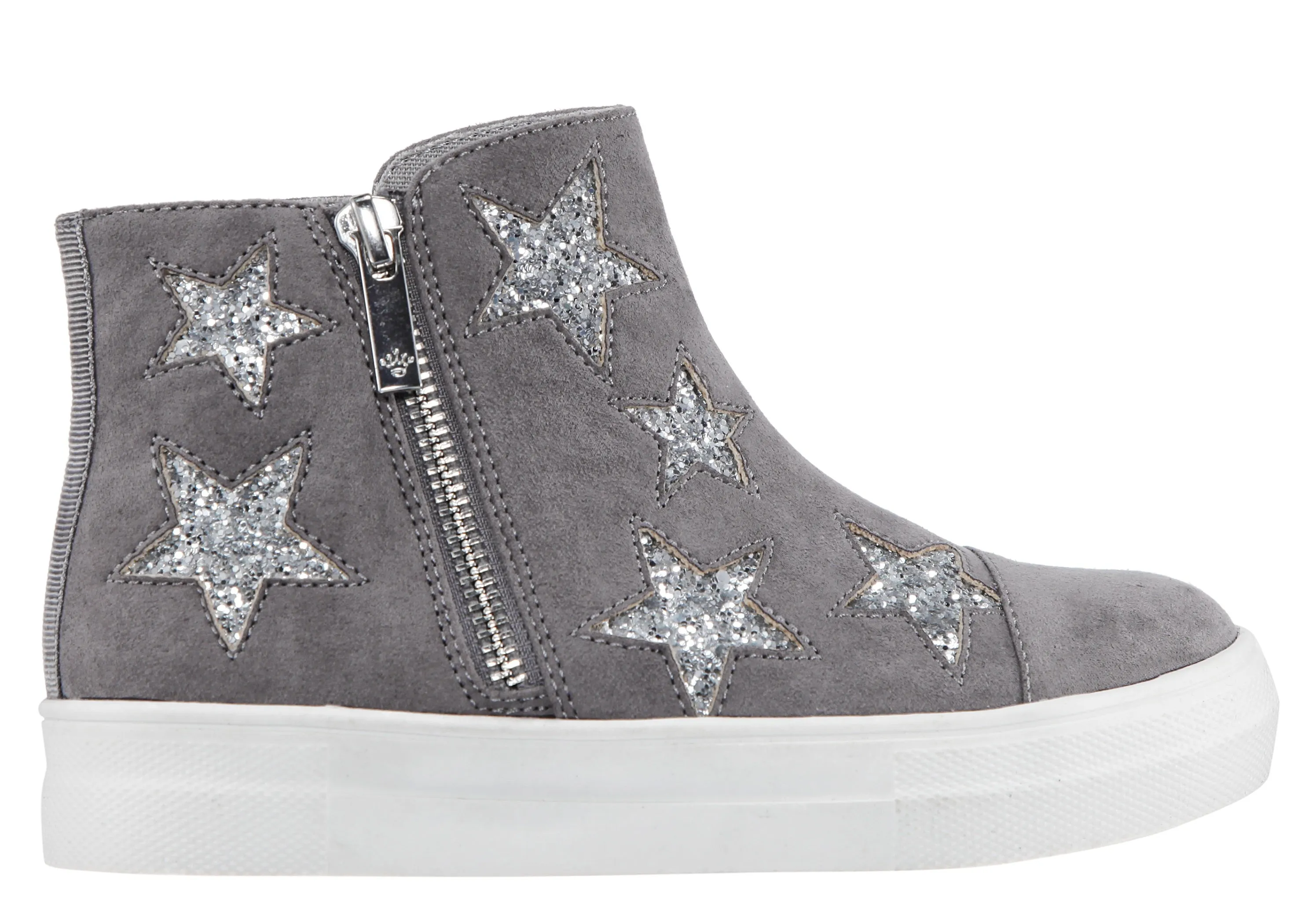 Jacqi Zip Sneaker - Grey Microsuede