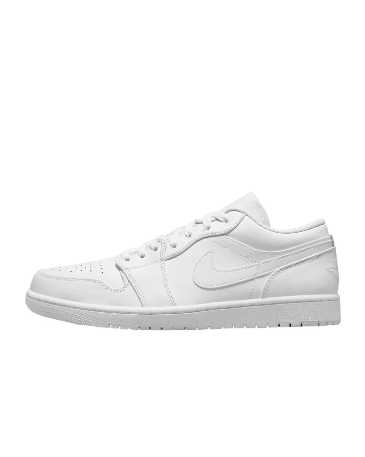 Jordan scarpa sneakers bassa da uomo Jordan 1 Low 553558 136 bianco