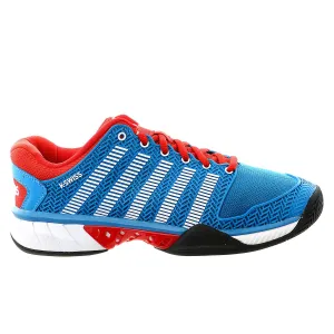 K-Swiss Hypercourt Express Tennis Sneaker Shoe - Methyl Blue/Fiery Red/White - Mens