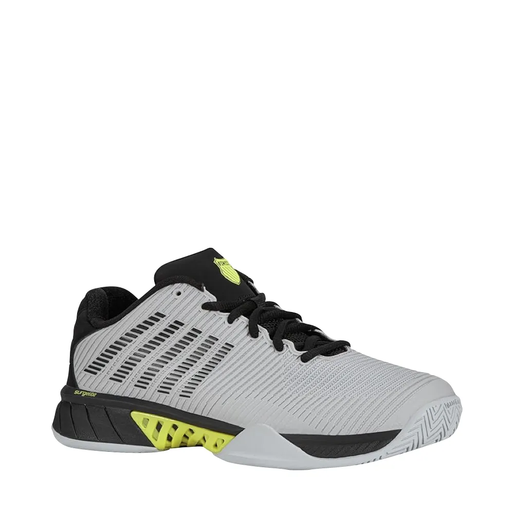 K-Swiss Men's Hypercourt Express 2 Court Shoe in Micro Chip/Black/Tennis Yellow