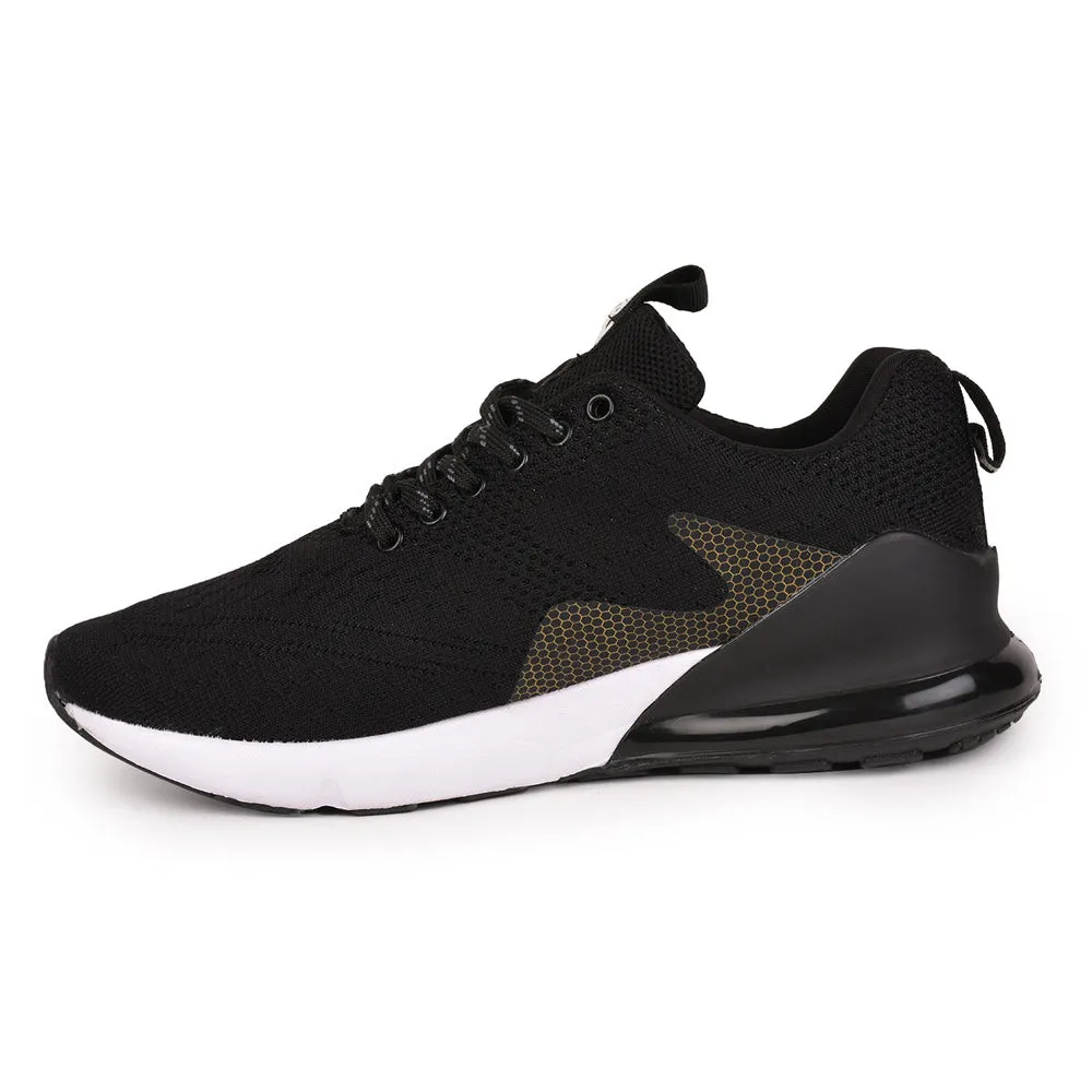 Leap7x Lace Up Athleisure Shoes For Men (Black) REVOLT By Liberty