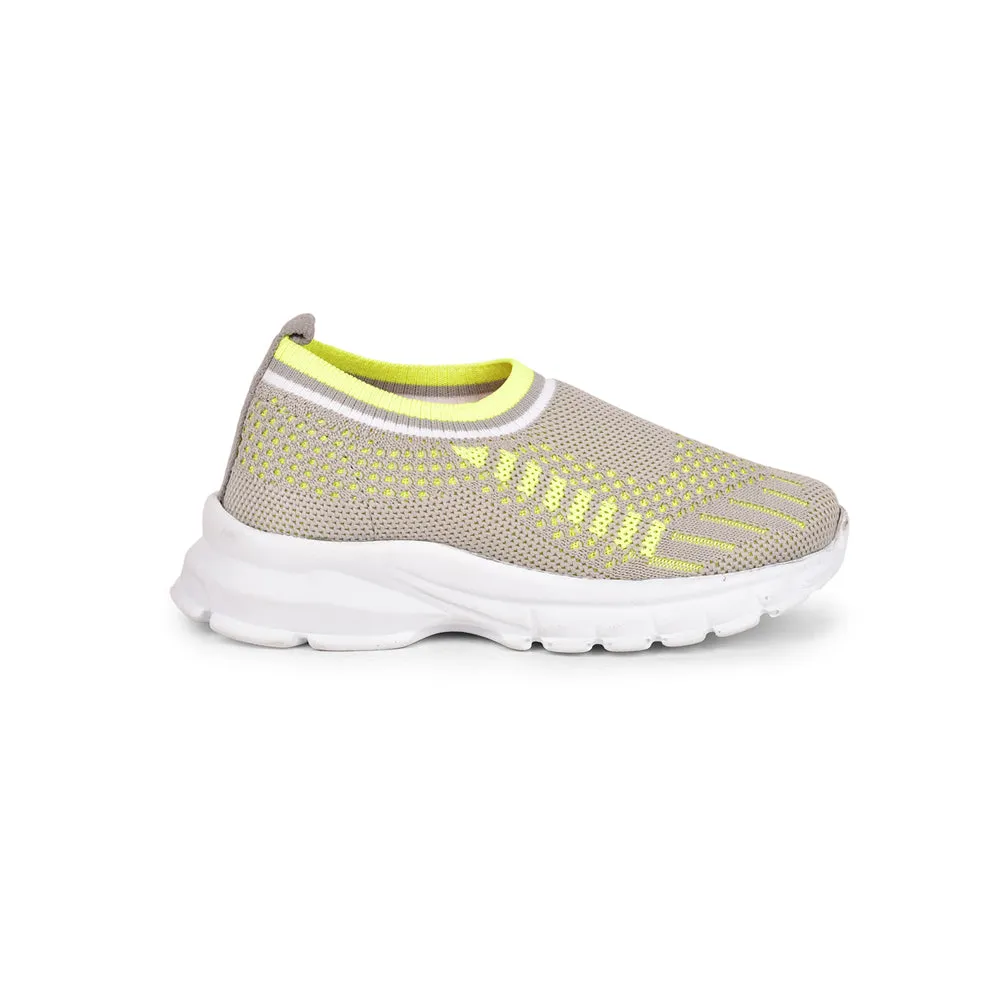 Leap7x Non Lacing Athleisure Shoes For Kids (Light Grey) By Liberty