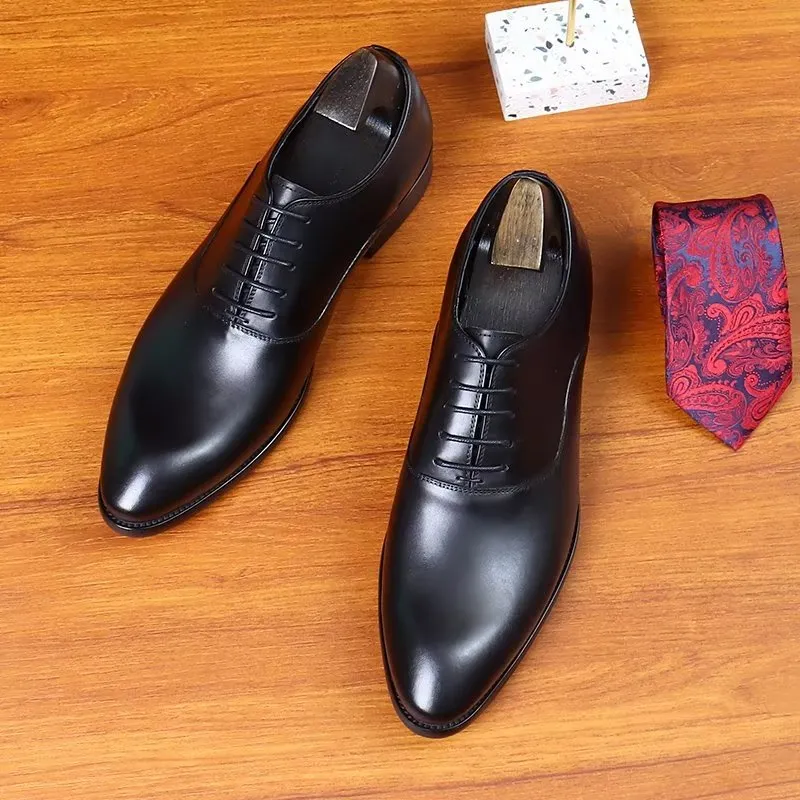 LuxeLeather Classy Oxford Dress Shoes