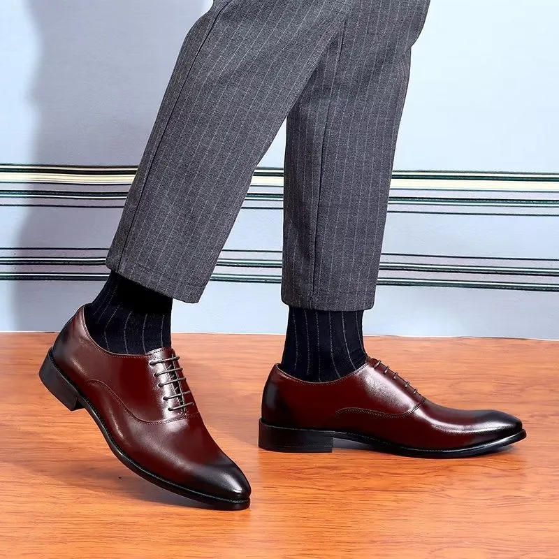 LuxeLeather Classy Oxford Dress Shoes